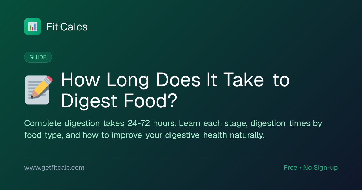 How Long Does It Take to Digest Food? | FitCalcs
