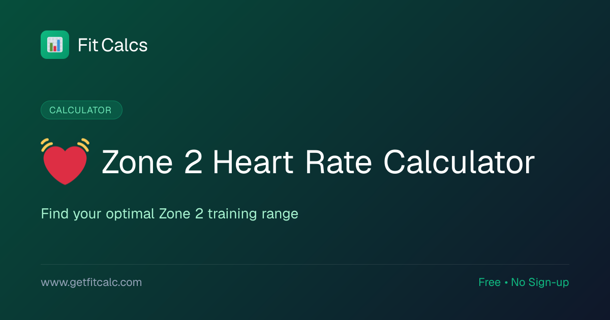 Zone 2 Heart Rate Calculator: Find Your Aerobic Sweet Spot | FitCalcs
